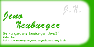 jeno neuburger business card